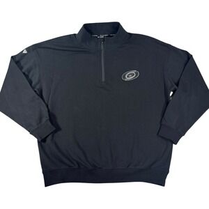Levelwear Carolina Hurricanes Mens XL Black Quarter Zip Pullover NHL Sweatshirt